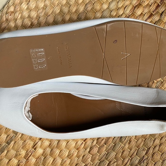 Aquatalia White Leather Flats | Size 9 US | Made in Italy - Picture 9 of 10
